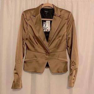 BeBe GREAT GATSBY TAIANA Champagne Gold Satin Jacket